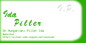 ida piller business card